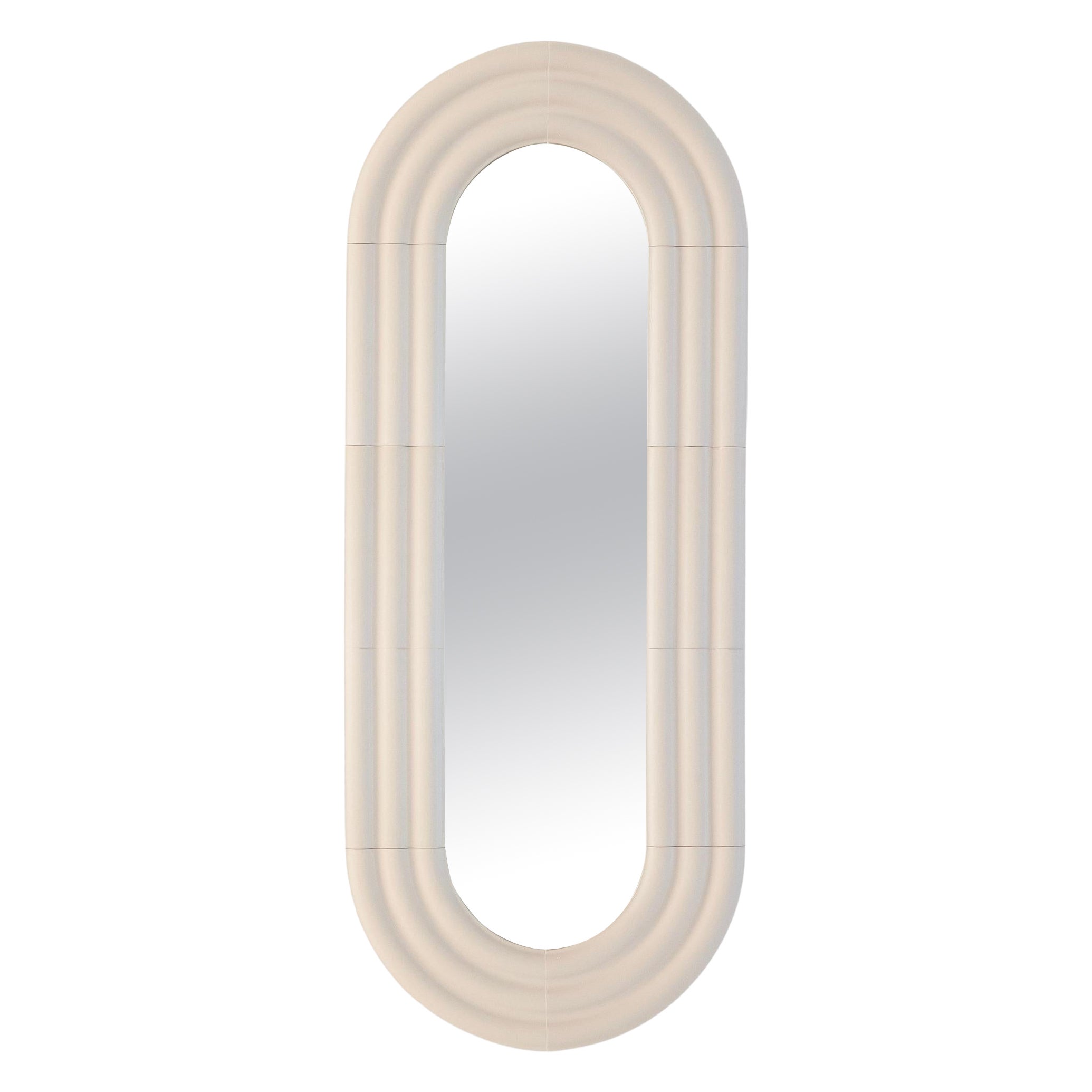Contemporary Ceramic Mirror 'Elo 2' by Pani Jurek, 150-60 White