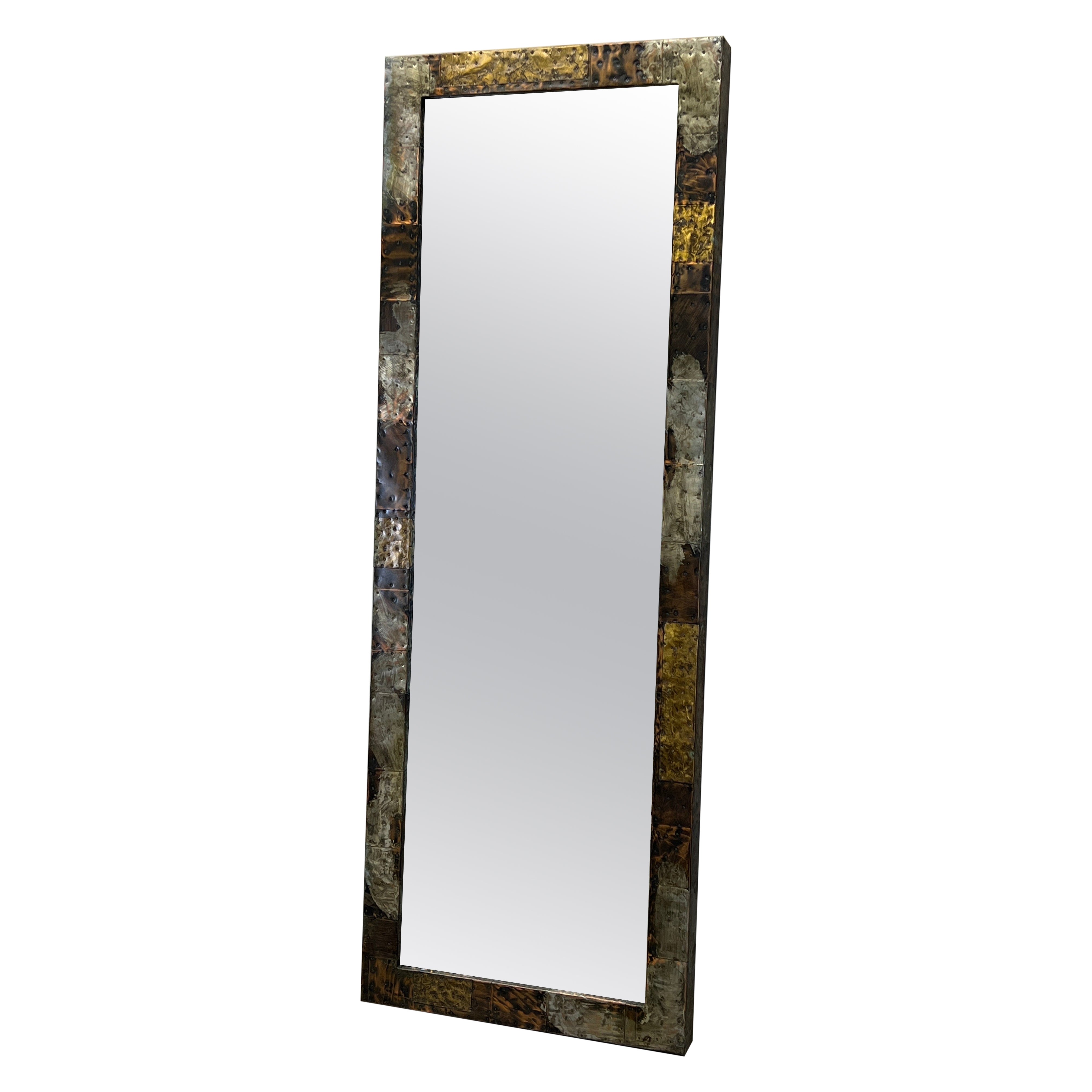 Miroir monumental Paul Evans Patchwork en vente