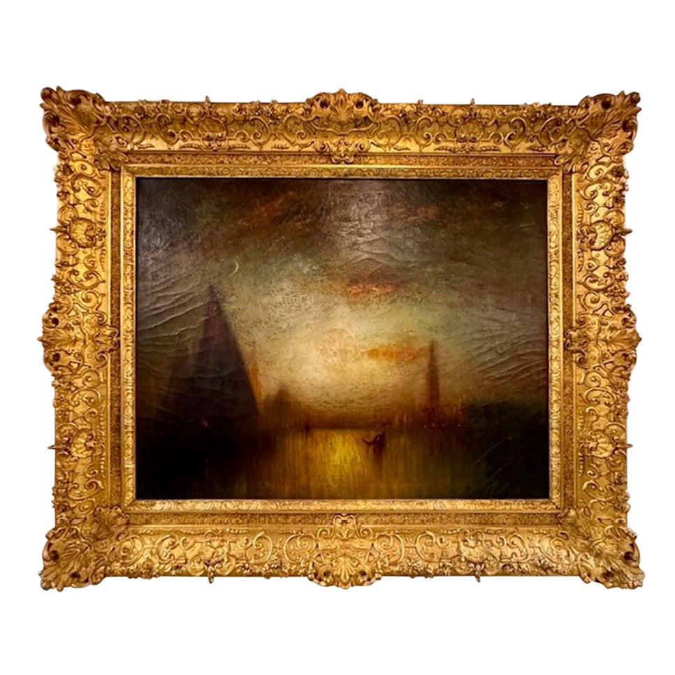 Óleo impresionista sobre lienzo de Henry George Bogert en venta