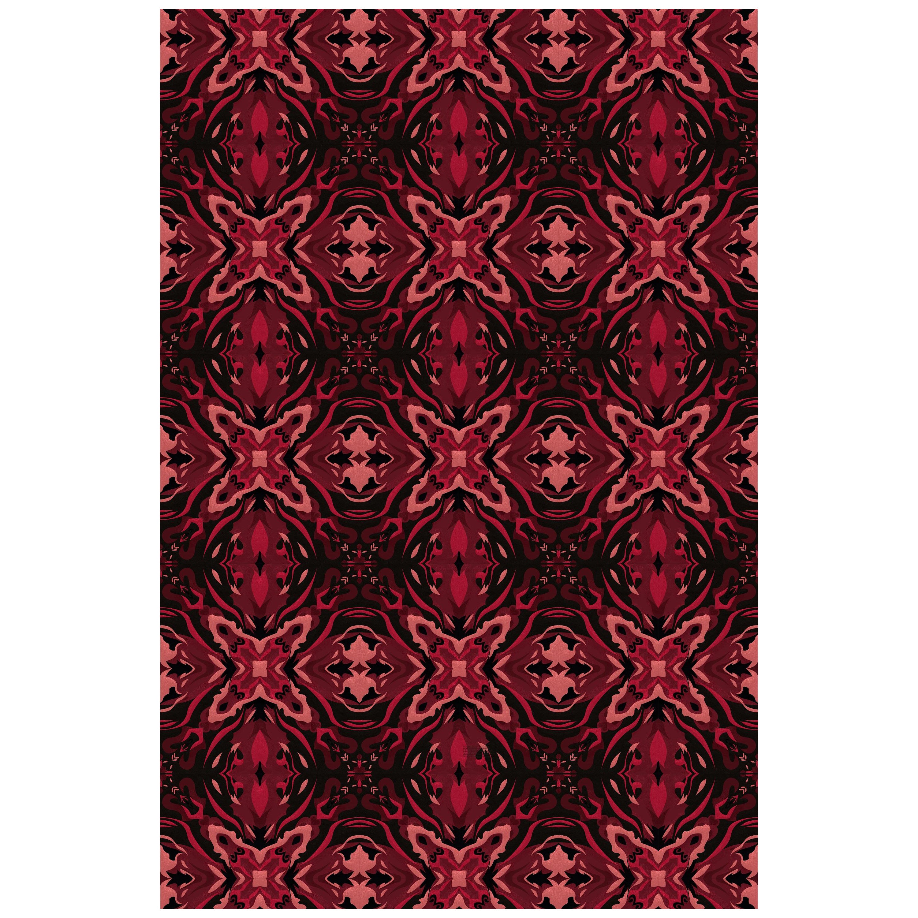 Skuld Red Rug by Volver Studios