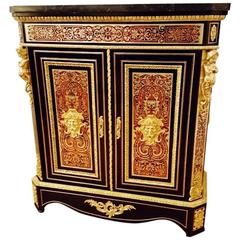 French Napoleon III Two Doors Cabinet Signed Charles Guillaulme Diehl circa 1860