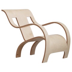Iconic Lounge Chair by Gerald Summers Reedition in plywood white oiled, 2024