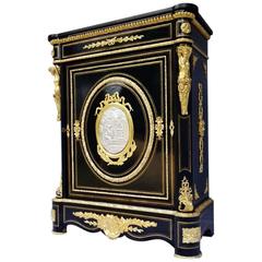 French Napoleon III Boulle Cabinet with Medallion, circa 1860