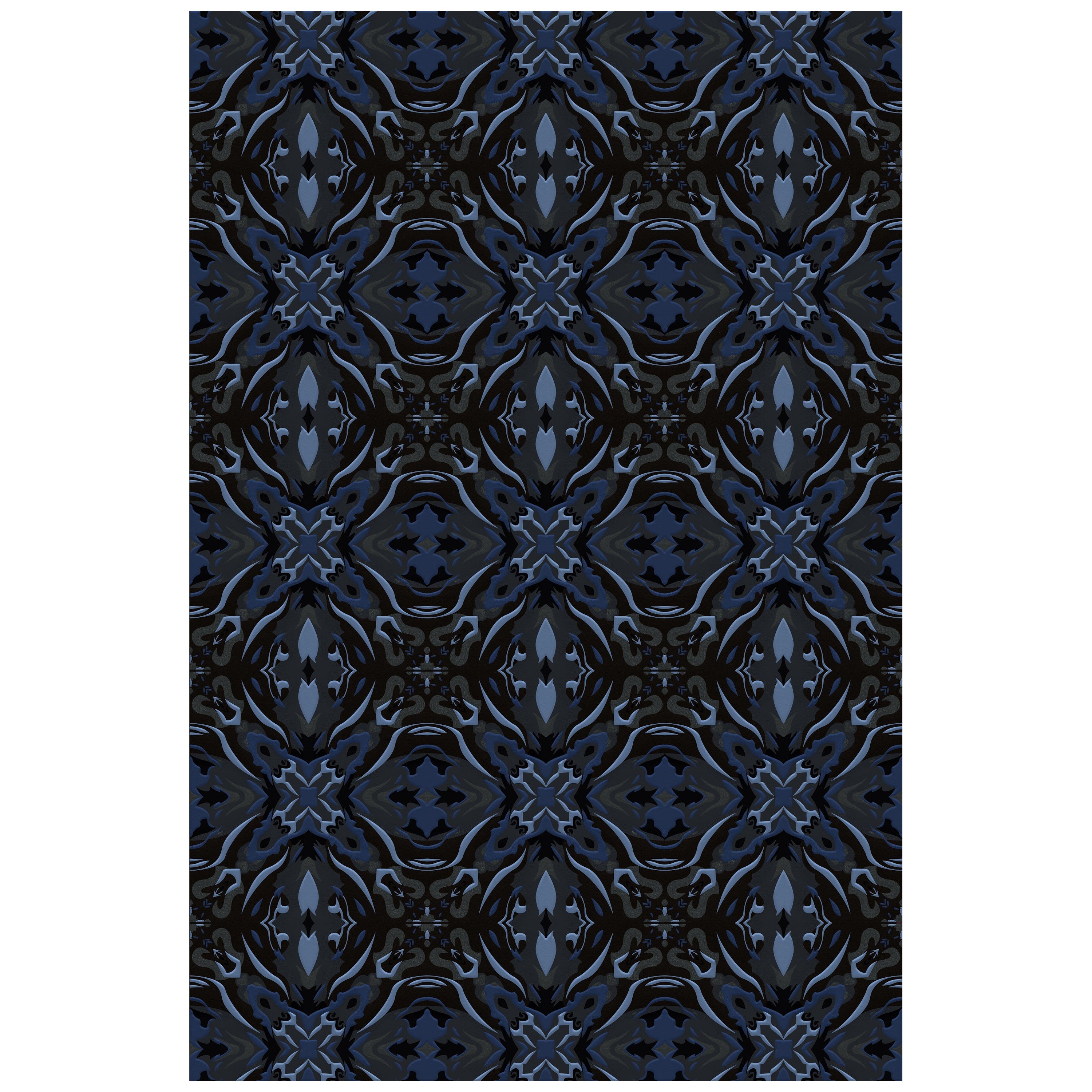Skuld Blue Rug by Volver Studios
