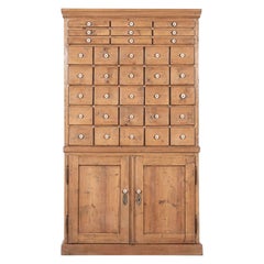 French 19thC Pine Haberdashery Cabinet