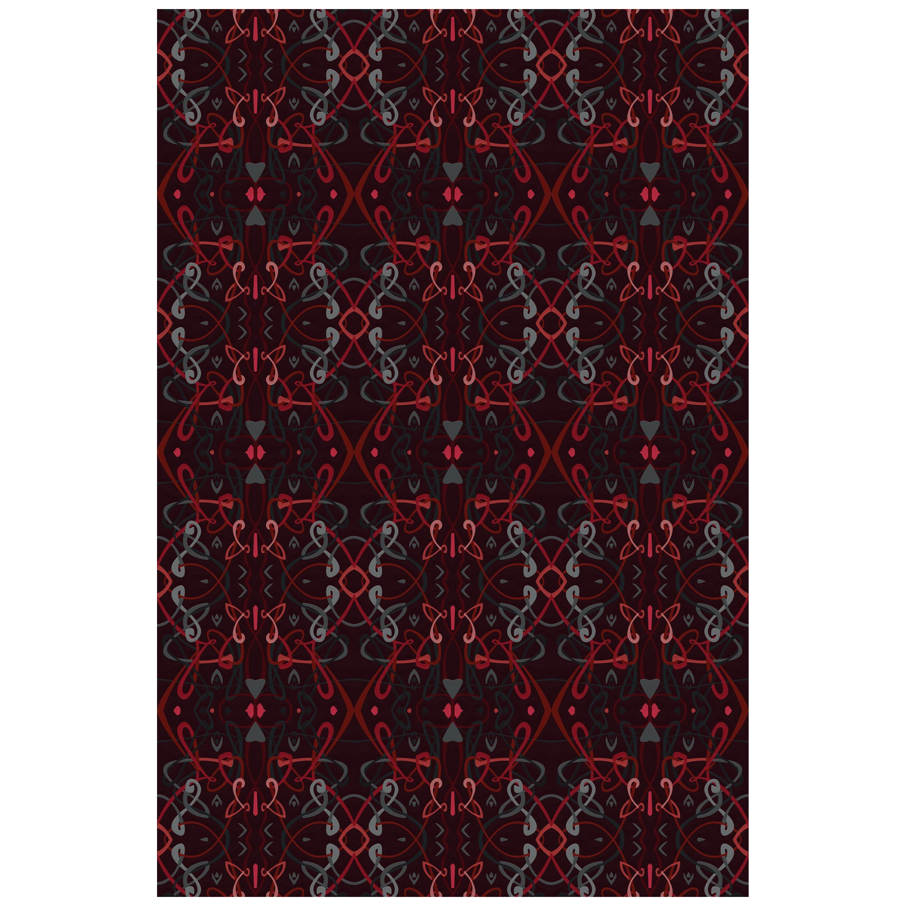 Verdande Red Rug by Volver Studios