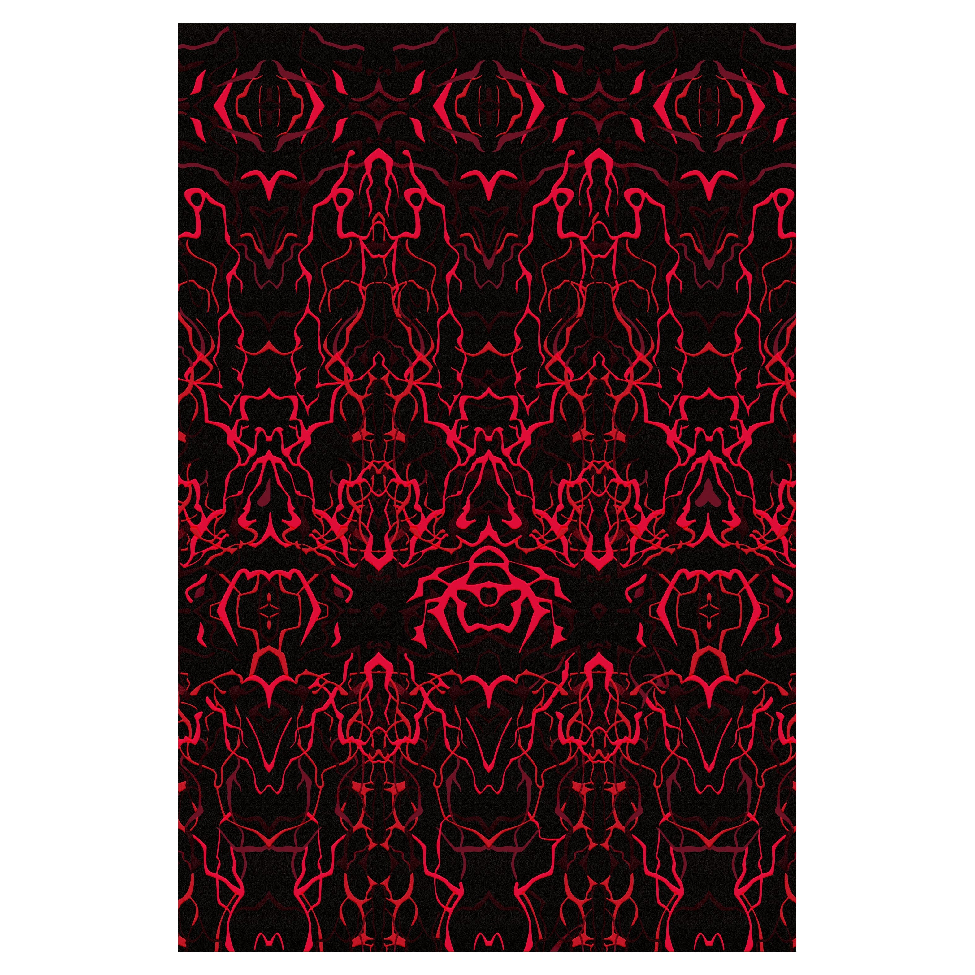 Urd Red Rug by Volver Studios