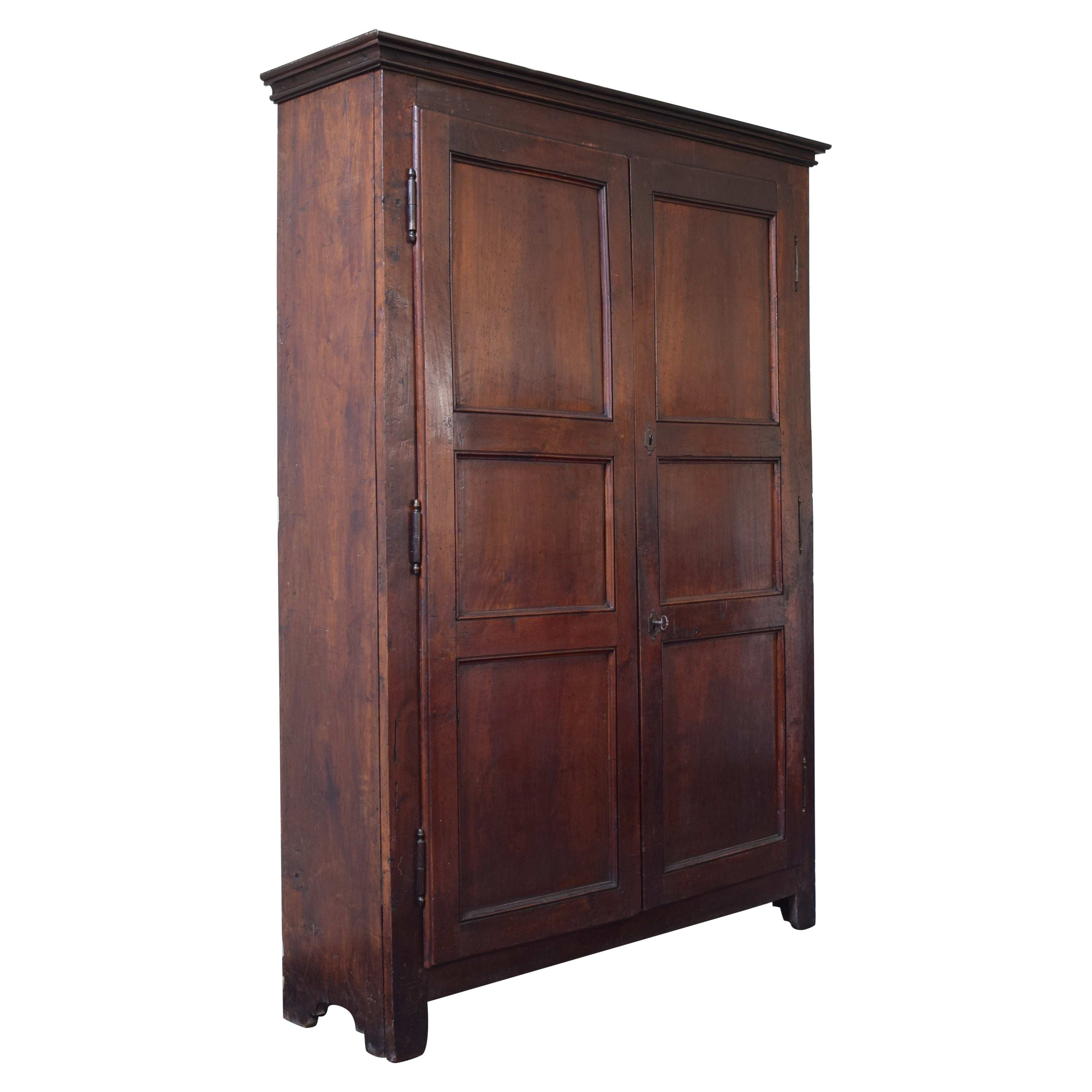 Italian, Piemontese, Solid Walnut Baroque Period Armadio, early 17th century