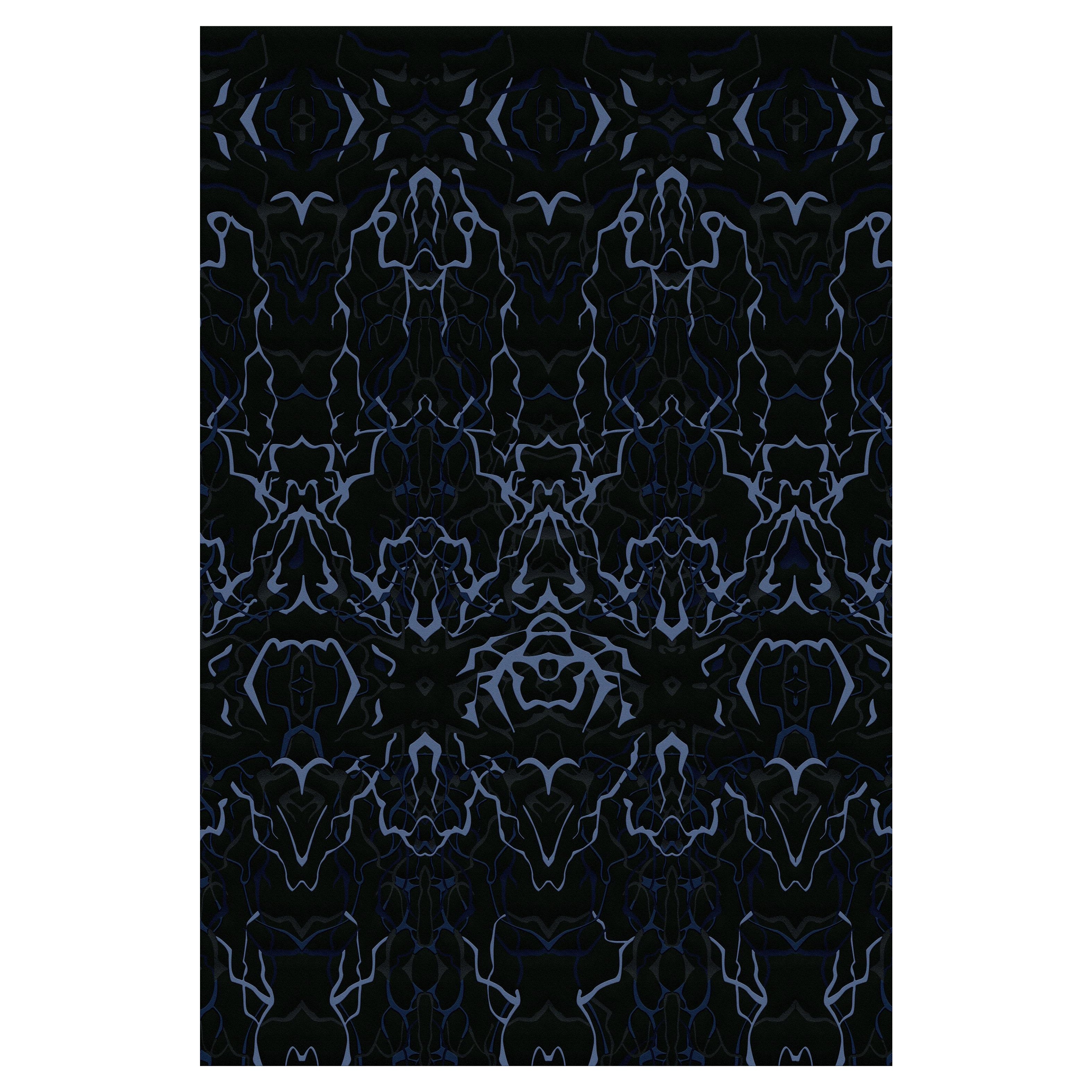 Urd Blue Rug by Volver Studios