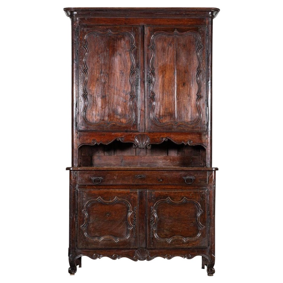 Grande buffet francese del XIX secolo in Oak e castagno Deux Corps