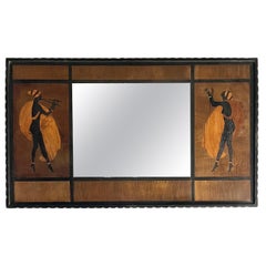 Rowley Gallery Large Inlay Panel Framed Mirror