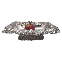 Durgin for Grogan Sterling Silver Repousse Bowl from Late 19th Century