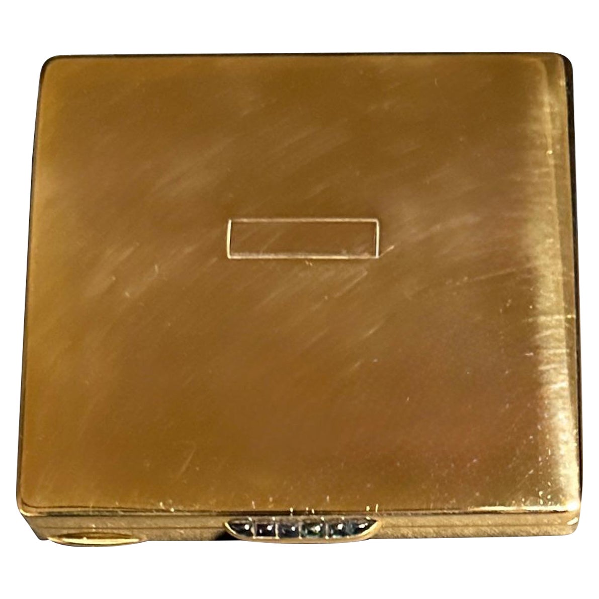 Caja Cartier Art Déco de oro de 18 quilates con zafiros en venta