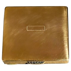 Cartier Art Deco 18K Gold Box with Sapphires