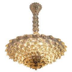 Spiked Murano Glass Vintage Cristale Rostrato Chandelier Pendant