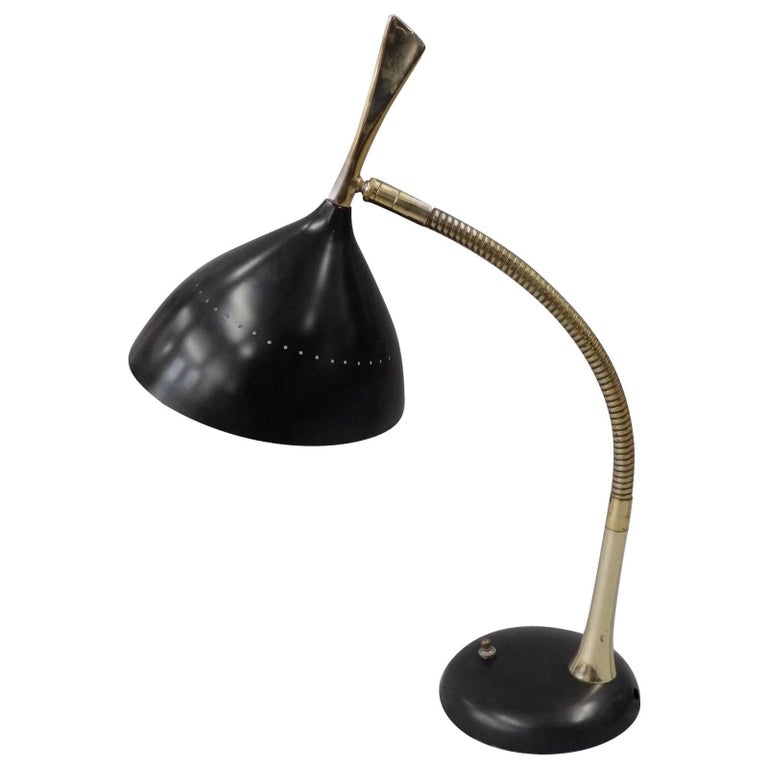 Gerald Thurston For Lightolier Gooseneck Desk Lamp For Sale At 1stdibs