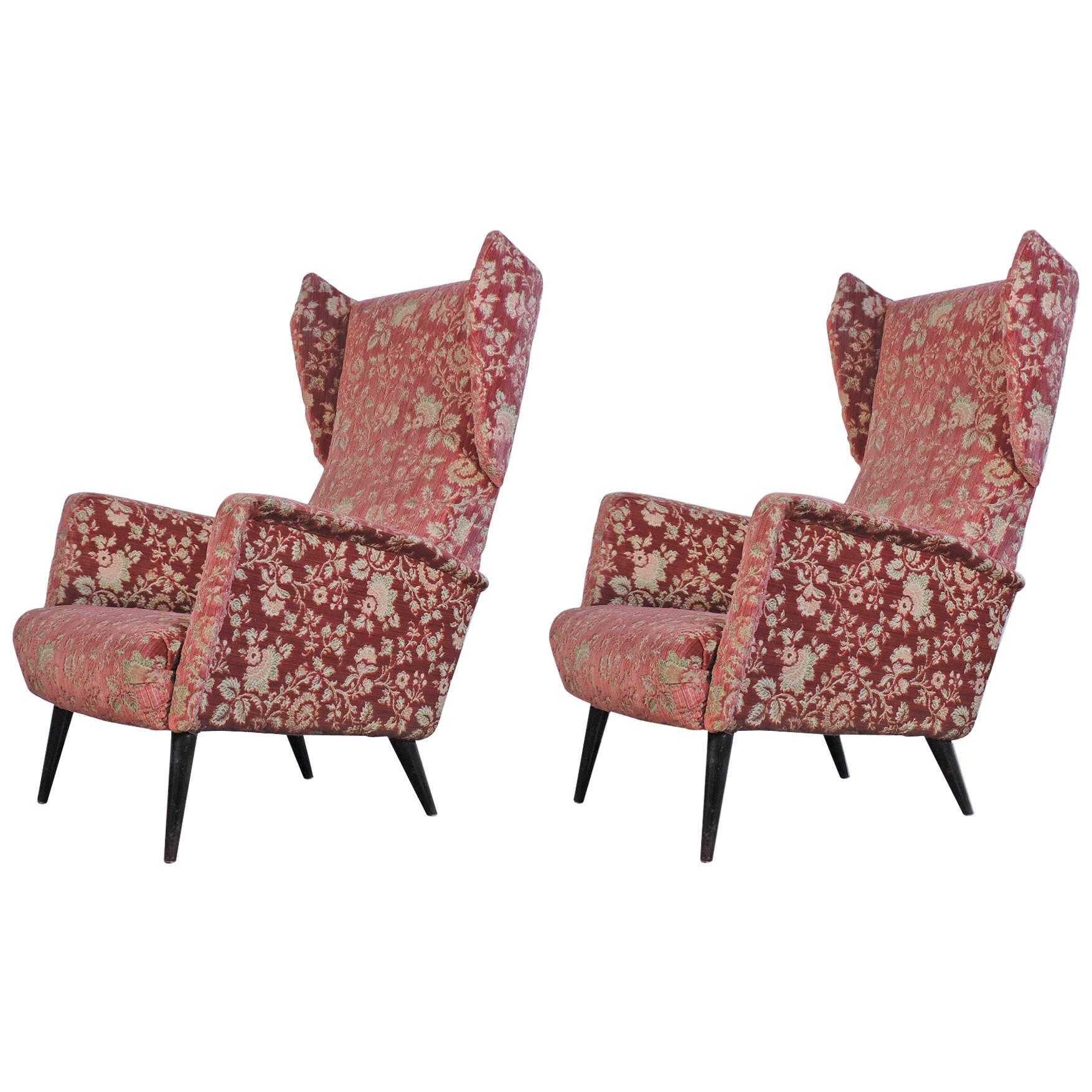 Splendid Gio Ponti Pair of Armchairs for Dassi