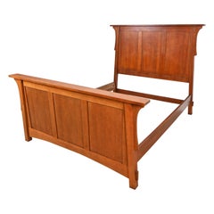 Cama tamaño Queen estilo Stickley Mission Oak Arts & Crafts