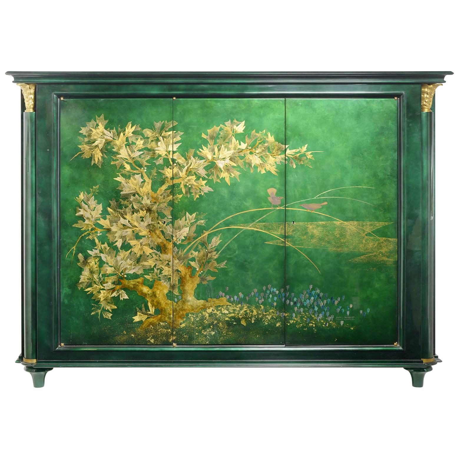 1940s Paul-Etienne Sain Lacquer Cabinet