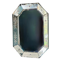 Antique Mirror da parete ottagonale veneziano