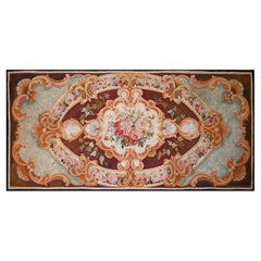 Alfombra francesa de Aubusson Siglo XIX, Estilo Napoleón III - 2m20x1m00 - Nº 1485