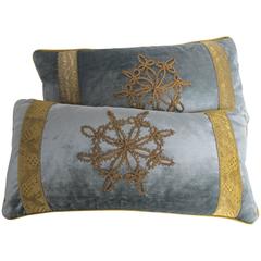 Antique Metallic Applique Pillows by Mary Jane McCarty Design