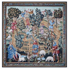 The Enchanted Park - French Aubusson Tapestry Roubert FOUR - 175lx187h - N 1482
