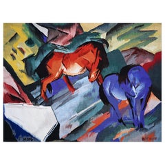 Red and Blue Horse, Franz Marc - French Aubusson Tapestry -152lxh112 - No. 1486