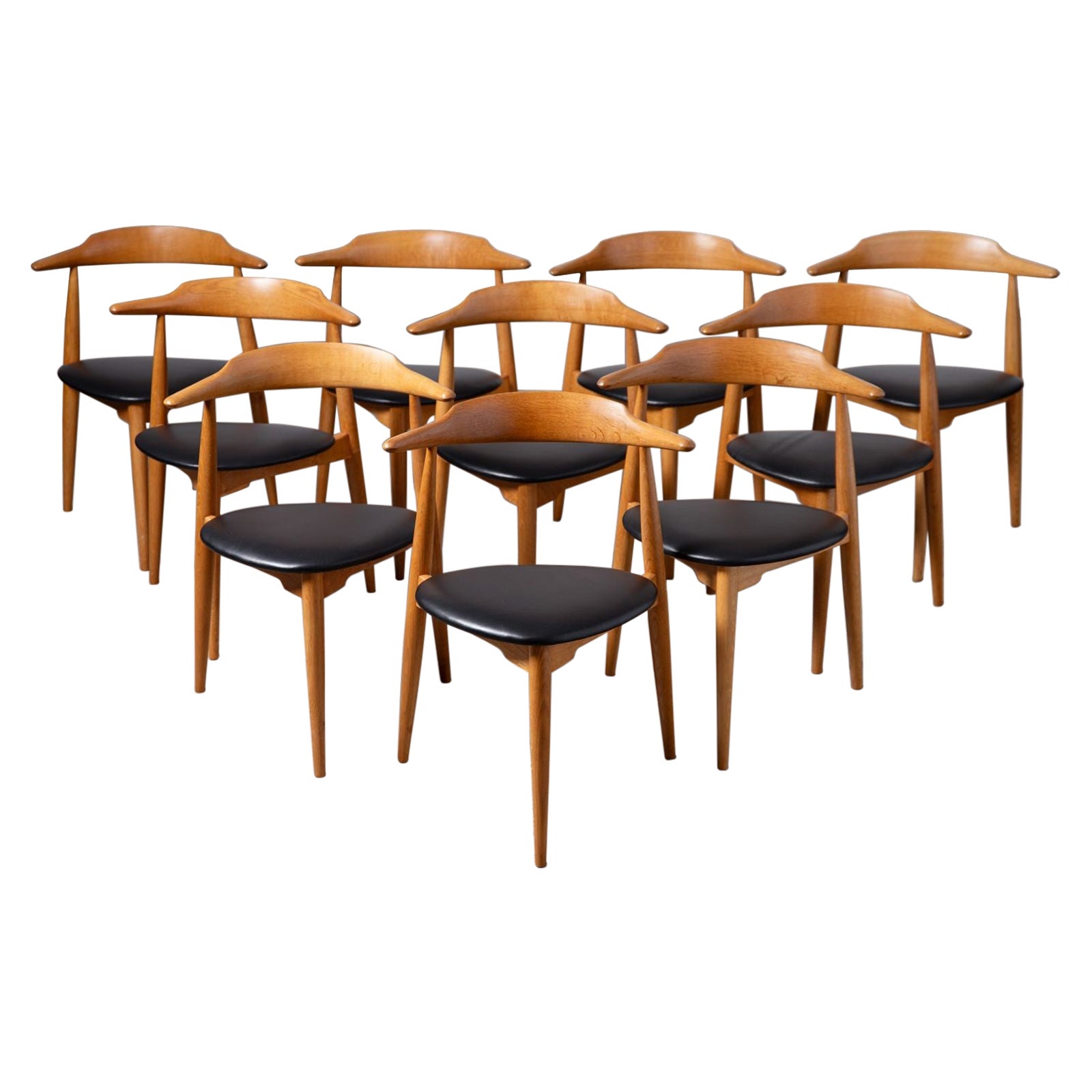 Heart Dining Chairs by Hans Wegner for Fritz Hansen For Sale