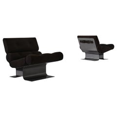 Stainless steel lounge chairs by François Monnet for Kappa, France 1970