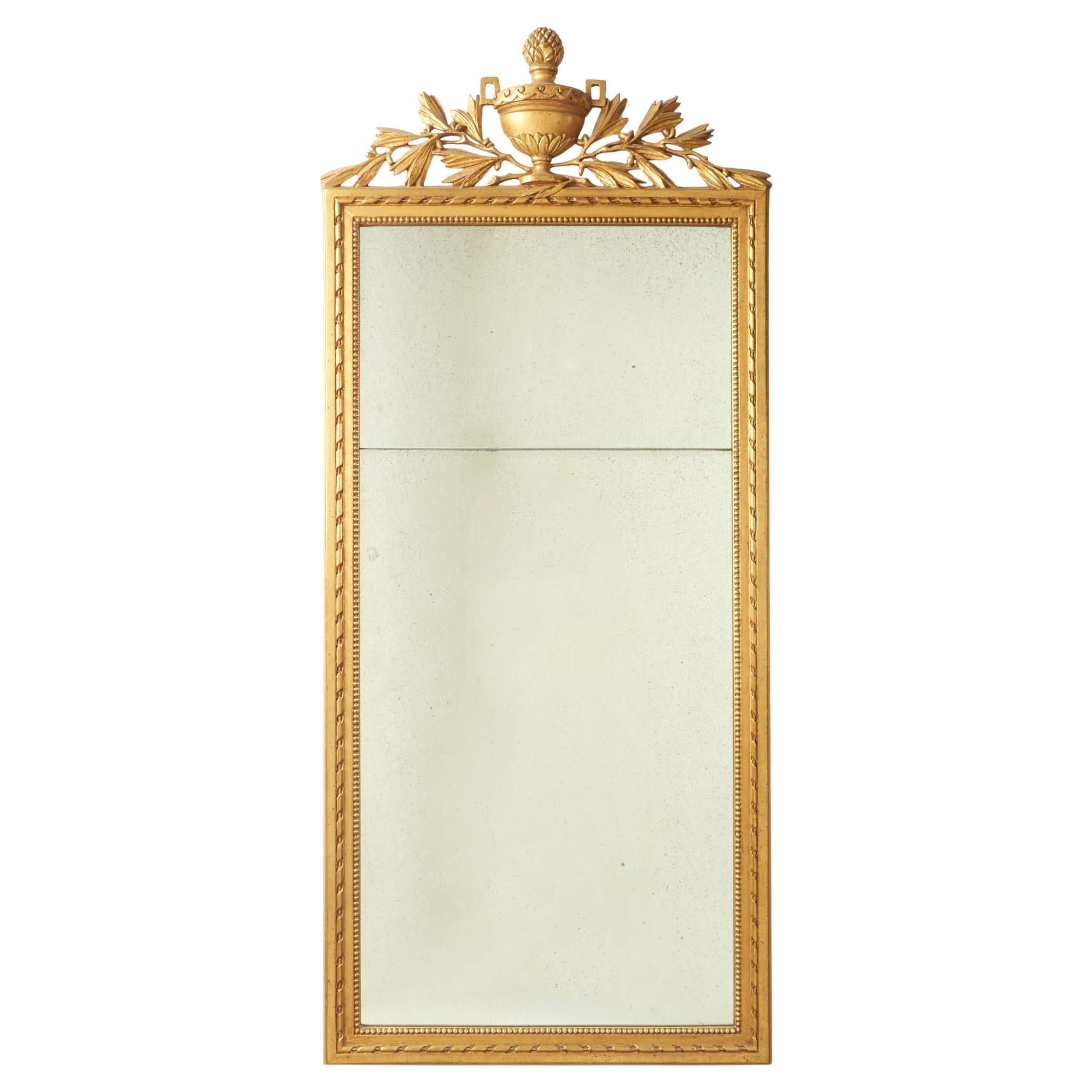 Louis XVI Style  Giltwood Mantel Hanging Wall Mirror