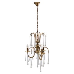 Postmodern Murano Glass Teardrop Chandelier in the Style of Venini, Italy