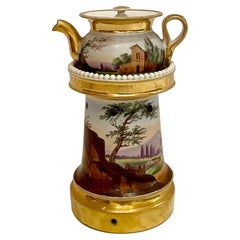 Antique French Porcelain "Veilleuse" or Tea Warmer Night Light, Circa 1895.