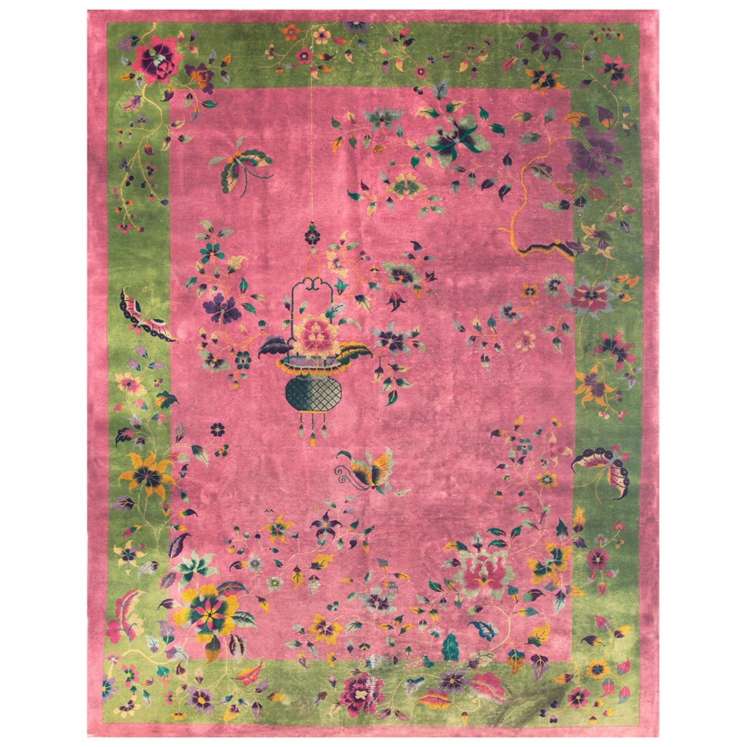 Art Déco chino de los años 20  Alfombra ( 8'9" x 11'4" ) en venta