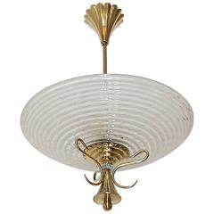Barovier Murano Glass Brass Chandelier or Pendant Pendant 12