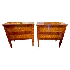 Pair of Inlaid Mahogany Chests