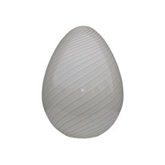 Large Vetri Murano Egg-Shape Art Glass Murano Table Lamp , italian 1980
