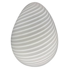 Vetri Murano Egg-Shape Art Glass Murano Table Lamp , italian 1980
