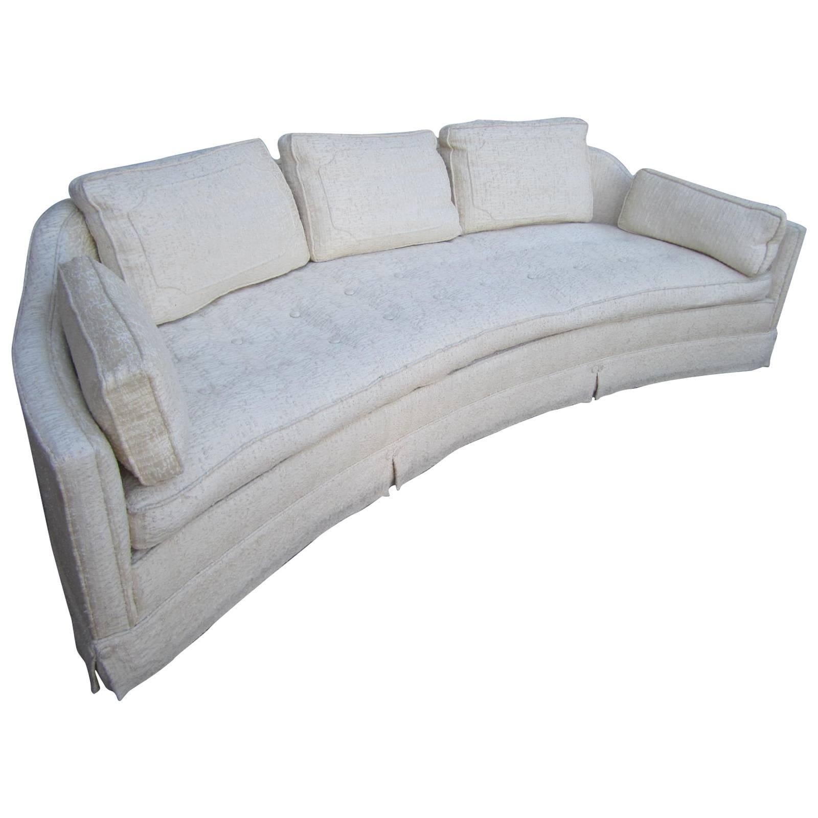 Lovely Harvey Probber Style Curved Sofa, Mid-Century Modern