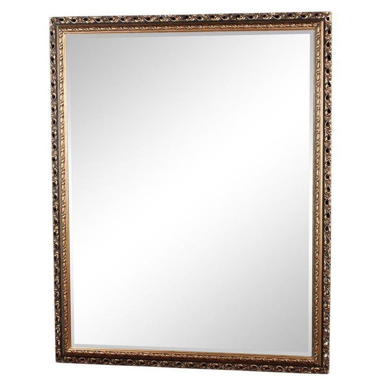 Large, Ornate, Gilt Framed, Beveled Wall Mirror