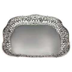 Italienischer Korb aus Sterlingsilber des 20