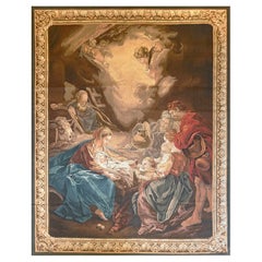 Tapiz francés de Aubusson, Escena del nacimiento de Jesucristo - No 1045
