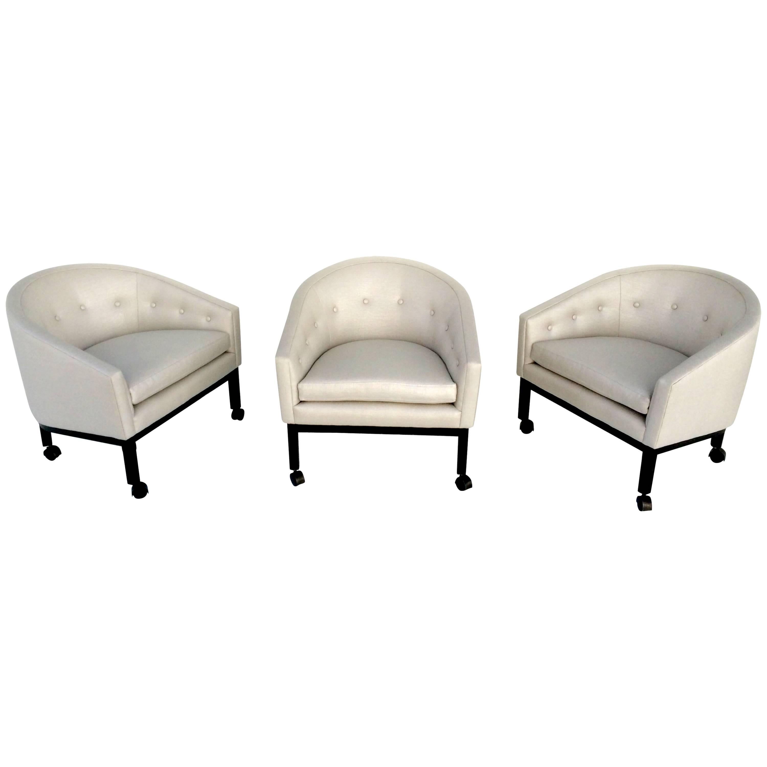Set of Three Club Chairs