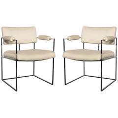 Milo Baughman 1188 White Dining Chairs