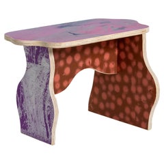 CRLL#130 / Couchtisch/Couchtisch/Couchtisch aus buntem Holz, handgedruckt