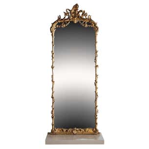 Large Rococo Pier Wall Mirror, 18th Century For Sale at 1stDibs