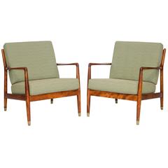 Pair of Swedish Lounge Chairs, Folke Ohlsson for DUX