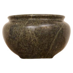 Grand vase néoclassique Cache-pot en marbre vert Rome 19e siècle Grand Tour
