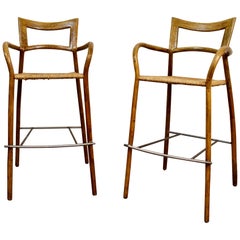 Vintage Bentwood "Manilla" Stools by Val Padilla for Jasper Conran