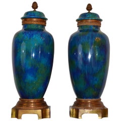 Pair of 1920s Sevres Art Deco Urns
